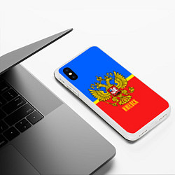 Чехол iPhone XS Max матовый Ижевск: Россия, цвет: 3D-белый — фото 2