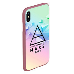 Чехол iPhone XS Max матовый 30 Seconds to Mars, цвет: 3D-малиновый — фото 2