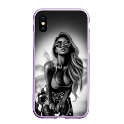 Чехол iPhone XS Max матовый Trap Girl, цвет: 3D-сиреневый
