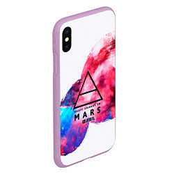 Чехол iPhone XS Max матовый 30 Seconds to Mars, цвет: 3D-сиреневый — фото 2