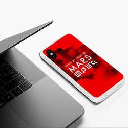 Чехол iPhone XS Max матовый 30 STM: Hell Blood, цвет: 3D-белый — фото 2