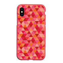 Чехол iPhone XS Max матовый Hipster Red, цвет: 3D-красный