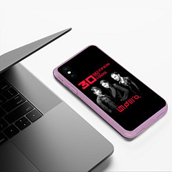 Чехол iPhone XS Max матовый 30 STM Band, цвет: 3D-сиреневый — фото 2