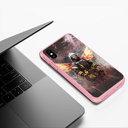 Чехол iPhone XS Max матовый Пожарный ангел, цвет: 3D-баблгам — фото 2