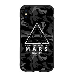 Чехол iPhone XS Max матовый 30 STM Camo, цвет: 3D-черный