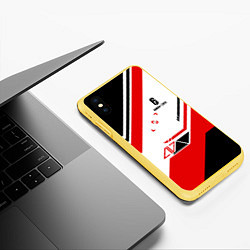 Чехол iPhone XS Max матовый R6S: Asimov Red Style, цвет: 3D-желтый — фото 2