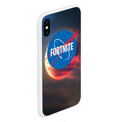 Чехол iPhone XS Max матовый Fortnite NASA, цвет: 3D-белый — фото 2