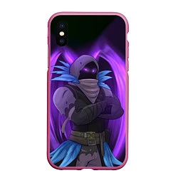 Чехол iPhone XS Max матовый Violet Raven, цвет: 3D-малиновый