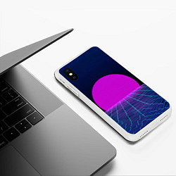 Чехол iPhone XS Max матовый Digital Sunrise, цвет: 3D-белый — фото 2