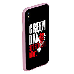 Чехол iPhone XS Max матовый Green Day: American Idiot, цвет: 3D-розовый — фото 2
