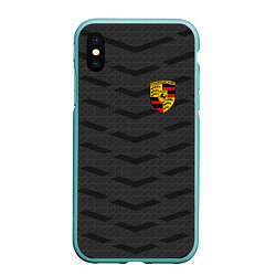 Чехол iPhone XS Max матовый Porsche: Grey Sport, цвет: 3D-мятный