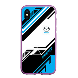 Чехол iPhone XS Max матовый Mazda: Techno Sport, цвет: 3D-фиолетовый