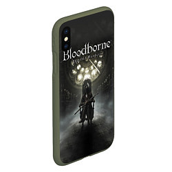Чехол iPhone XS Max матовый Bloodborne: Shrine, цвет: 3D-темно-зеленый — фото 2
