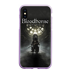 Чехол iPhone XS Max матовый Bloodborne: Shrine, цвет: 3D-сиреневый
