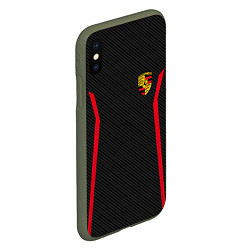 Чехол iPhone XS Max матовый Porsche: Sport Edition, цвет: 3D-темно-зеленый — фото 2