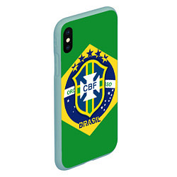 Чехол iPhone XS Max матовый CBF Brazil, цвет: 3D-мятный — фото 2