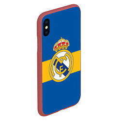 Чехол iPhone XS Max матовый Реал Мадрид, цвет: 3D-красный — фото 2