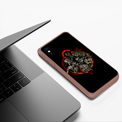 Чехол iPhone XS Max матовый Berserk Devils, цвет: 3D-коричневый — фото 2