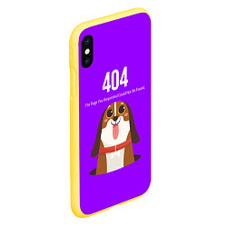 Чехол iPhone XS Max матовый Doggy: Error 404, цвет: 3D-желтый — фото 2