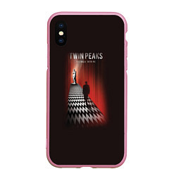 Чехол iPhone XS Max матовый Twin Peaks: Firewalk with me, цвет: 3D-розовый