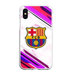 Чехол iPhone XS Max матовый Barcelona, цвет: 3D-белый