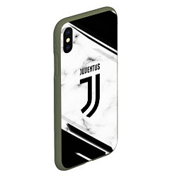 Чехол iPhone XS Max матовый Juventus, цвет: 3D-темно-зеленый — фото 2