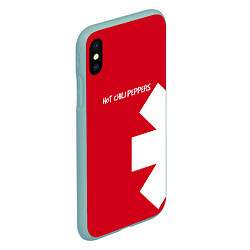 Чехол iPhone XS Max матовый RHCP: Red Style, цвет: 3D-мятный — фото 2