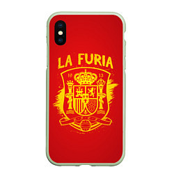 Чехол iPhone XS Max матовый La Furia, цвет: 3D-салатовый