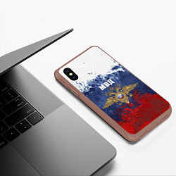 Чехол iPhone XS Max матовый МВД, цвет: 3D-коричневый — фото 2