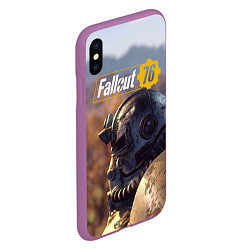Чехол iPhone XS Max матовый Fallout 76, цвет: 3D-фиолетовый — фото 2