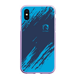 Чехол iPhone XS Max матовый Team Liquid: Abstract Style, цвет: 3D-сиреневый