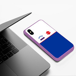 Чехол iPhone XS Max матовый Suzuki Style, цвет: 3D-фиолетовый — фото 2