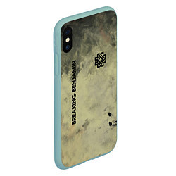 Чехол iPhone XS Max матовый Breaking Benjamin, цвет: 3D-мятный — фото 2