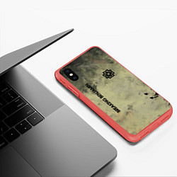 Чехол iPhone XS Max матовый Breaking Benjamin, цвет: 3D-красный — фото 2