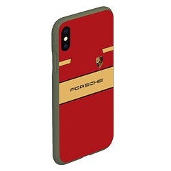 Чехол iPhone XS Max матовый Porsche Design, цвет: 3D-темно-зеленый — фото 2