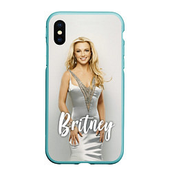 Чехол iPhone XS Max матовый Britney Spears, цвет: 3D-мятный