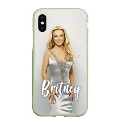 Чехол iPhone XS Max матовый Britney Spears, цвет: 3D-салатовый