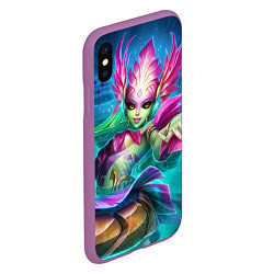 Чехол iPhone XS Max матовый Nami: LoL, цвет: 3D-фиолетовый — фото 2