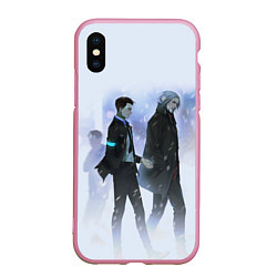 Чехол iPhone XS Max матовый HANK & CONNOR, цвет: 3D-розовый