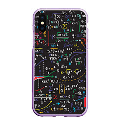 Чехол iPhone XS Max матовый Math, цвет: 3D-сиреневый