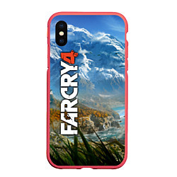 Чехол iPhone XS Max матовый Far Cry 4: Ice Mountains, цвет: 3D-красный