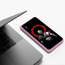 Чехол iPhone XS Max матовый God of War IV, цвет: 3D-розовый — фото 2