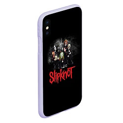 Чехол iPhone XS Max матовый Slipknot Band, цвет: 3D-светло-сиреневый — фото 2