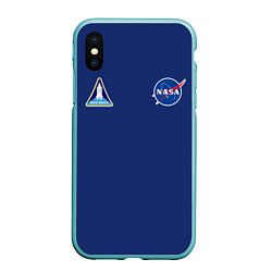 Чехол iPhone XS Max матовый NASA: Special Form, цвет: 3D-мятный