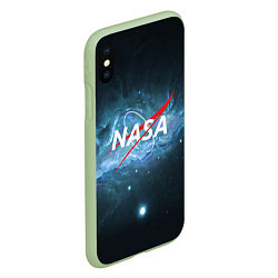 Чехол iPhone XS Max матовый NASA: Space Light, цвет: 3D-салатовый — фото 2