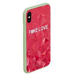 Чехол iPhone XS Max матовый BTS: Fake Love, цвет: 3D-салатовый — фото 2