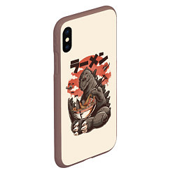 Чехол iPhone XS Max матовый Godzilla Eat, цвет: 3D-коричневый — фото 2