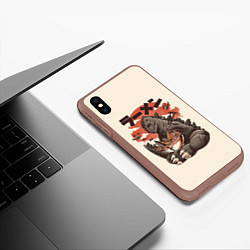 Чехол iPhone XS Max матовый Godzilla Eat, цвет: 3D-коричневый — фото 2