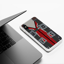 Чехол iPhone XS Max матовый Fortnite: Кинетический страж, цвет: 3D-белый — фото 2