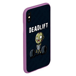 Чехол iPhone XS Max матовый Deadlift, цвет: 3D-фиолетовый — фото 2